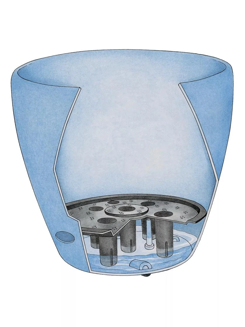 Viva Round Self-Watering Rolling Planter, 17.25” Diameter 5 Viva Round Self-Watering Rolling Planter, 17.25” Diameter - Image 3