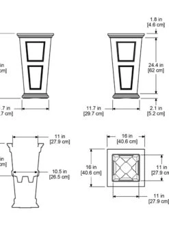 Fairfield Self-Watering Tall Patio Planters, 28” 17 Fairfield Self-Watering Tall Patio Planters, 28” -Plants And Accessories Shop 39342 15V tif