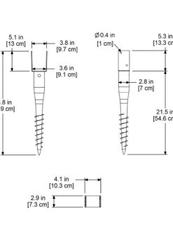 No-Dig Ground Screw For Mailpost -Plants And Accessories Shop 8587086 02V tif