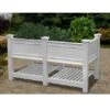 Cambridge Elevated Planter With Extension -Plants And Accessories Shop 8588171 01v cambridge white vinyl elevated planter with extension