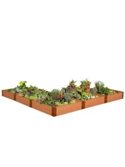 L-Shaped Composite Raised Bed, 12'x12' With 1" Boards -Plants And Accessories Shop 8588254 04v