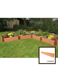 Classic Sienna Raised Garden Bed "L" Shaped With 2" Boards -Plants And Accessories Shop 8588255 01v sienna composite raised garden bed 2 inch l shaped