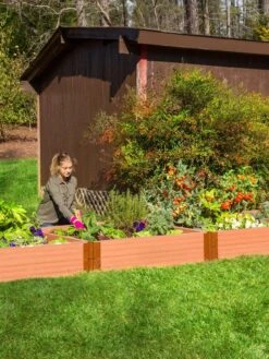 Classic Sienna Composite Raised Bed, 11" High With 2" Board -Plants And Accessories Shop 8588267 03V tif