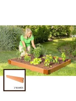Classic Sienna Composite Raised Bed, 5-1/2" High With 2" Boards