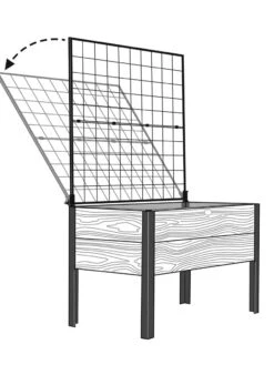 Elevated Planter Box And Space-Maker Pivoting Trellis Set, 2' X 4' -Plants And Accessories Shop 8590247 001 tif