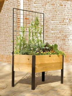 Elevated Planter Box And Space-Maker Pivoting Trellis Set, 2' X 4' -Plants And Accessories Shop 8590247 550 tif