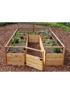Garden In A Box Cedar Raised Bed, 8' X 12' -Plants And Accessories Shop 8594023 02V raised cedar garden bed 8 x 12 3 4