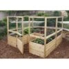 Garden In A Box Cedar Raised Bed With Deer Fence, 8' X 8' 2 Garden In A Box Cedar Raised Bed With Deer Fence, 8' X 8' -Plants And Accessories Shop 8595875 01V raised cedar garden bed with deer fence 8 x 8 3 4