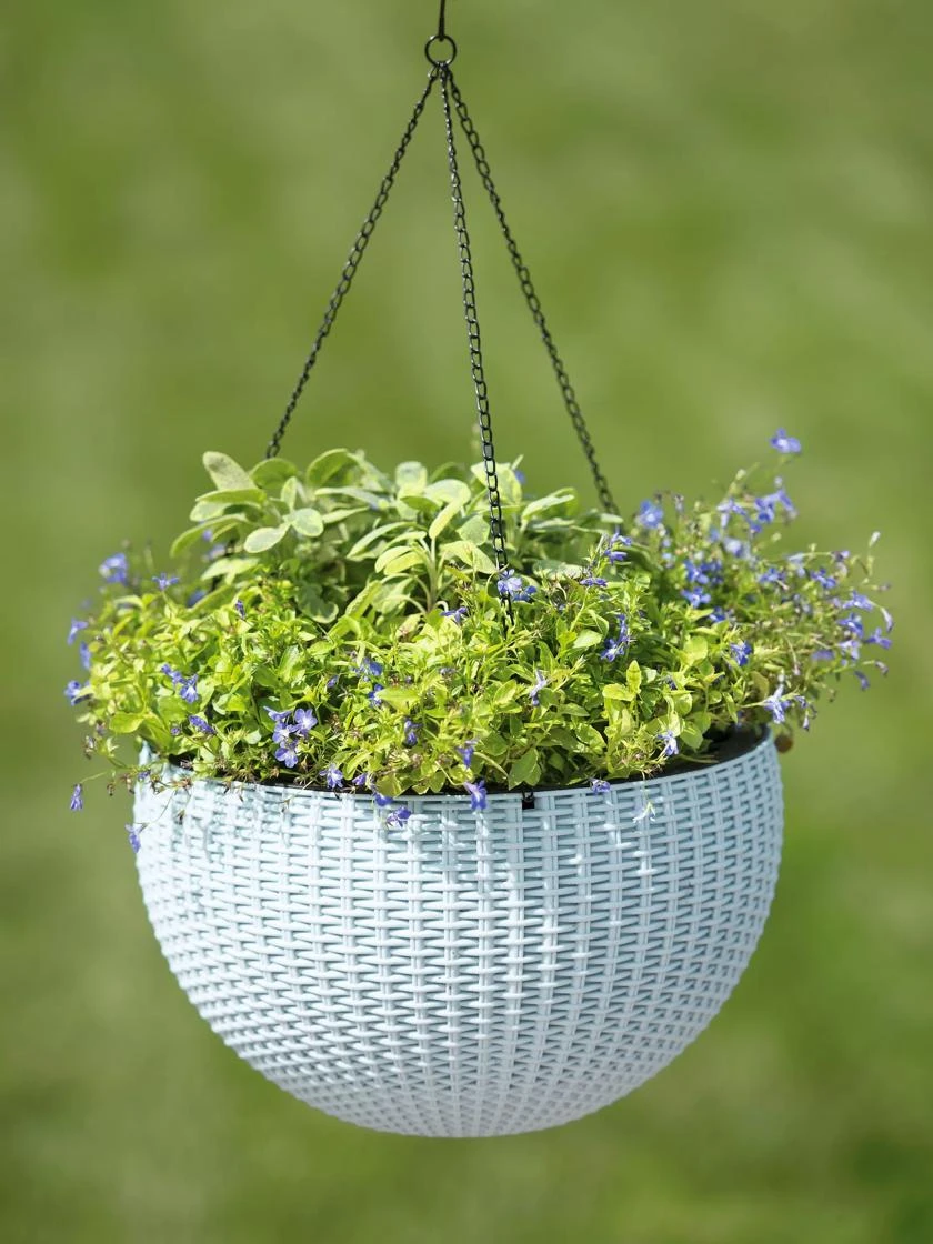 Weave Self-Watering Hanging Basket, 14" 5 Weave Self-Watering Hanging Basket, 14" - Image 3