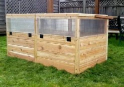 Garden In A Box Cedar Raised Bed With Greenhouse, 3' X 6' -Plants And Accessories Shop 8597082 05V tif