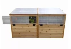 Garden In A Box Cedar Raised Bed With Greenhouse, 3' X 6' -Plants And Accessories Shop 8597082 06V tif