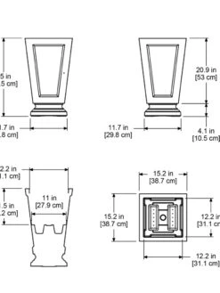 Kensington Self-Watering Tall Patio Planter, 25" -Plants And Accessories Shop 8598549 07V tif