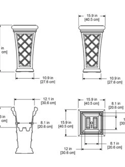 Carolina Self-Watering Tall Planter, 28" -Plants And Accessories Shop 8598645 11V tif