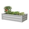 Powder-Coated Metal Raised Garden Bed, 24" X 48" -Plants And Accessories Shop 8599393 05V powder coated metal raised garden bed 24x51 white