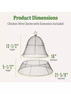 Chicken Wire Cloche With Extension -Plants And Accessories Shop 8600116 1