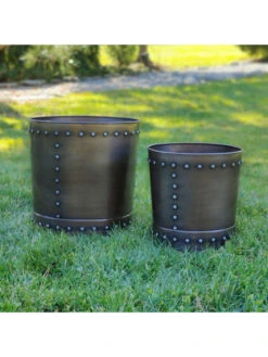 Riveted Planters, Set Of 2 -Plants And Accessories Shop 8610081 01v