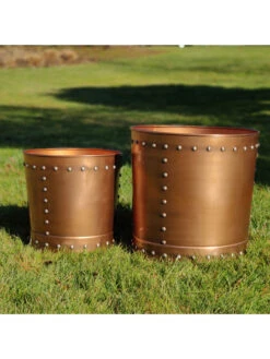 Riveted Planters, Set Of 2 -Plants And Accessories Shop 8610081 03v