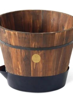 VegTrug® Build-a-Barrel Wooden Planter With Self-Watering Reservoir Tray, 18" -Plants And Accessories Shop 8610253 06V tif