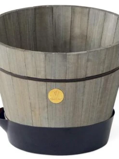 VegTrug® Build-a-Barrel Wooden Planter With Self-Watering Reservoir Tray, 18" -Plants And Accessories Shop 8610253 08V tif