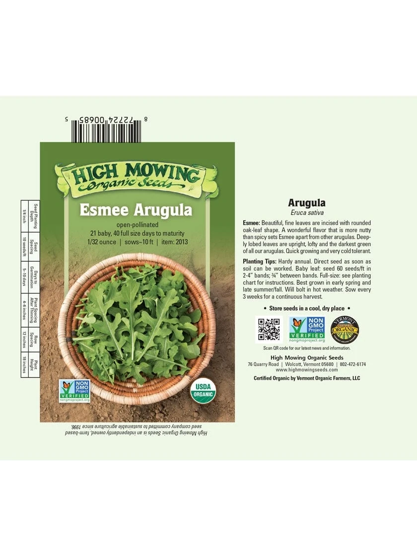Esmee Arugula Organic Seeds 4 Esmee Arugula Organic Seeds - Image 2