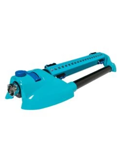 Aqua Joe AJ-OMS20-BRS Indestructible Metal Base Oscillating Sprinkler, 4973 Sq Ft Max Coverage
