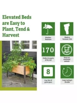 Self-Watering Eco-Stained Elevated Planter Box, 2' X 4' -Plants And Accessories Shop 8610894 5 2