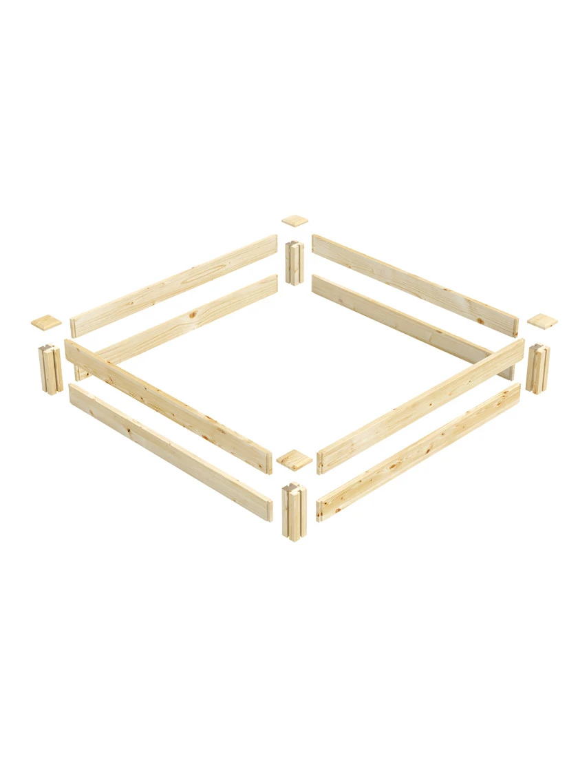 Pine Raised Garden Beds, 4'x4' 5 Pine Raised Garden Beds, 4'x4' - Image 3