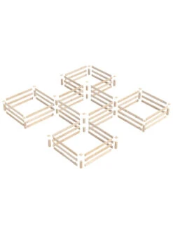 2-Tier Pine Raised Garden Bed, 80 Sqft.12'x12' -Plants And Accessories Shop 8612255 01v