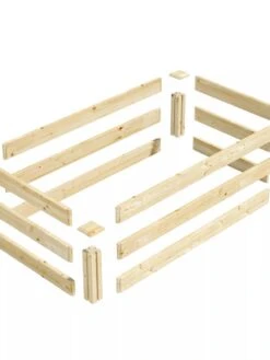 Pine Raised Garden Bed, 2'x4'x10.5" High -Plants And Accessories Shop 8612256 01V jpg