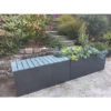 Nice Aluminum Trough Planters With Bench Top, 20"x46"x40" High -Plants And Accessories Shop 8612377 01v