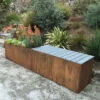 Nice Corten Trough Planters With Bench Top 1 Nice Corten Trough Planters With Bench Top -Plants And Accessories Shop 8612399 03v