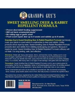 Grandpa Gus's Deer & Rabbit Repellent Spray -Plants And Accessories Shop 8612427 05V 3 4