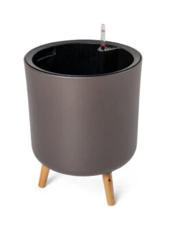 Ava Self-Watering Round Planter -Plants And Accessories Shop 8612692 298 ava self watering round planter coffee