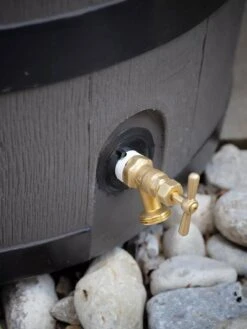 Round Rain Barrel With Planter, 35 Gallons -Plants And Accessories Shop 8612856BK 10V tif