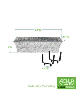 Achla Designs Handrail Flowerbox Bracket Kit For Rail -Plants And Accessories Shop 8612883 02v
