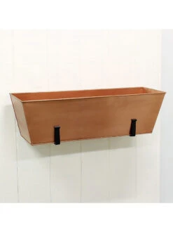 Achla Designs Plain Copper Plated Flower Box, Large -Plants And Accessories Shop 8612915 04v