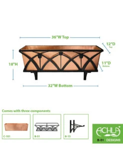 Achla Designs Rockwood Window Box -Plants And Accessories Shop 8612918 03v