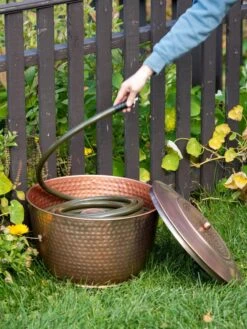 Hammered Copper Hose Pot With Lid 15 Hammered Copper Hose Pot With Lid -Plants And Accessories Shop 8613311 0012