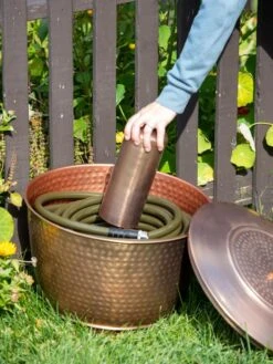 Hammered Copper Hose Pot With Lid 16 Hammered Copper Hose Pot With Lid -Plants And Accessories Shop 8613311 0019