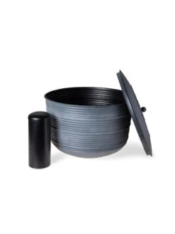 Ribbed Hose Pot With Lid -Plants And Accessories Shop 8613332 5804