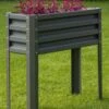 Metal Double Height Raised Garden Bed -Plants And Accessories Shop 8613688 05V metal elevated raised garden bed 3 4