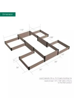 Terraced H-Shape Garden Bed -Plants And Accessories Shop 8614260 03V 3 4