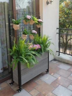 Mobile Deep Trough Planter With Trellis -Plants And Accessories Shop 8614265 06V