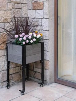 Mobile Elevated Corner Planter -Plants And Accessories Shop 8614267 01V
