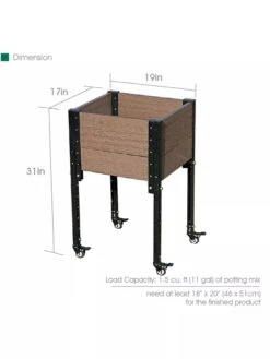 Mobile Elevated Corner Planter -Plants And Accessories Shop 8614267 03V 3 4
