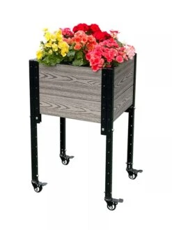 Mobile Elevated Corner Planter -Plants And Accessories Shop 8614267 05V