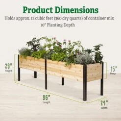 Self-Watering Elevated Planter Box, 2' X 8' 18 Self-Watering Elevated Planter Box, 2' X 8' -Plants And Accessories Shop b00eow8fhu raisedbed dimensions